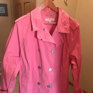 Tommy Hilfiger pink trench coat